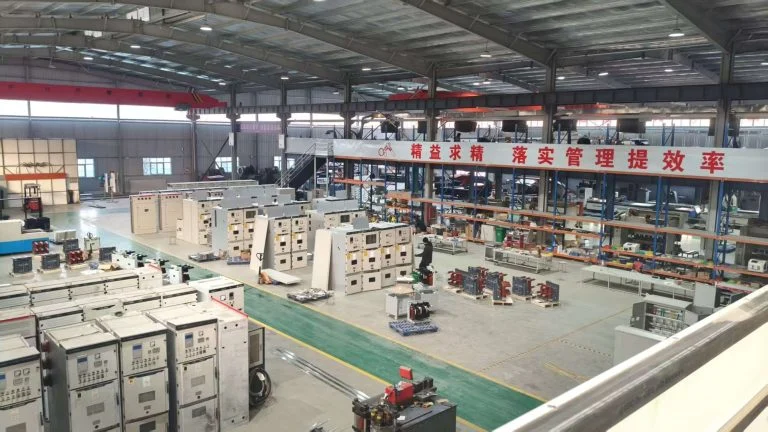 Electrix factory workshop interior view 3 — switchgear assembly line, automated sheet metal or in-house type test laboratory