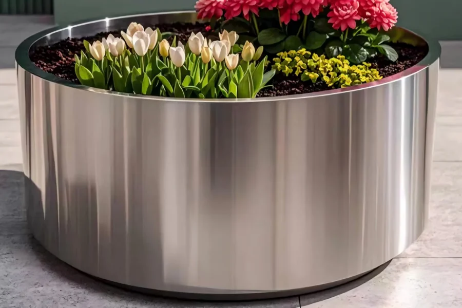 Metal Flower Pot — product detail image 2 showing switchgear, transformer, energy storage or sheet metal specifications